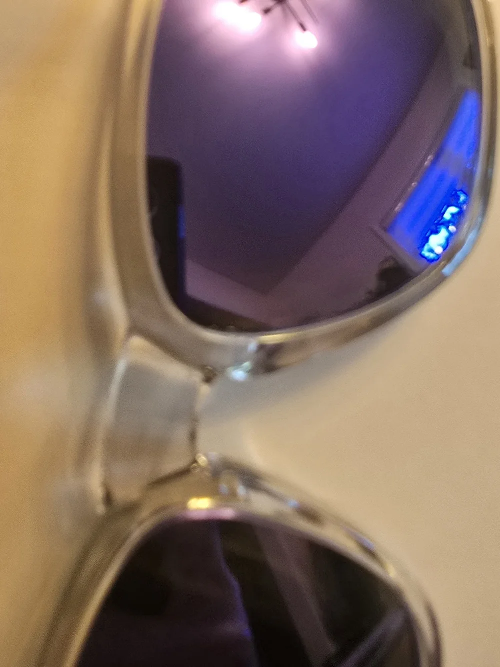 Oakley Catalyst 0OO9272 - Polished Clear Sunglasses with Violet Iridium Lenses